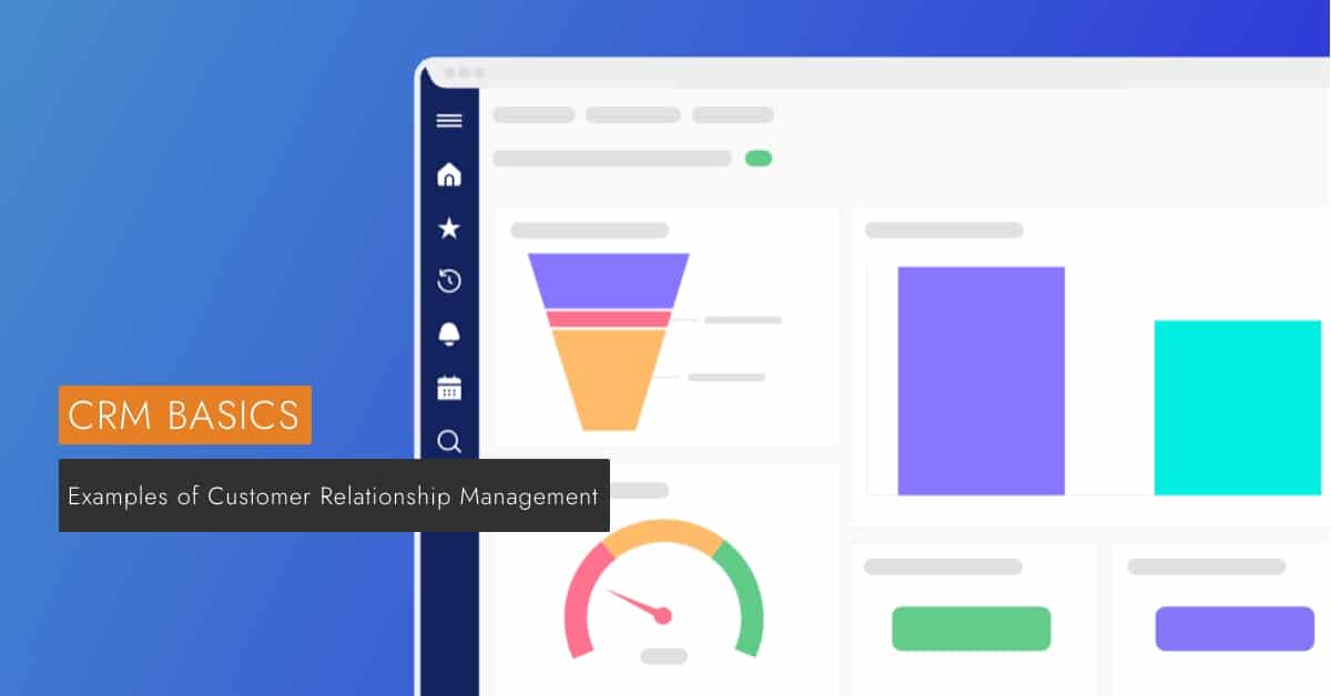 Examples of Customer Relationship Management is visible by a computer screen running crm software.